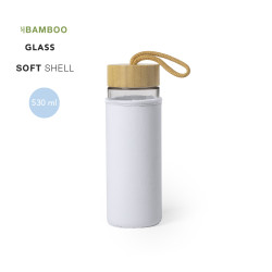 Bidón Cristal/ Bambú  530 ml