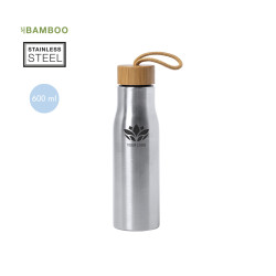 Bidón Acero Inox/ Bambú 600 ml