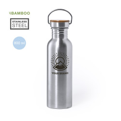 Bidón Acero Inox/ Bambú  800 ml