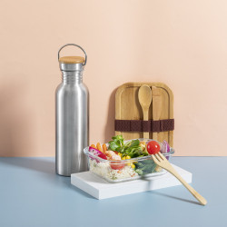 Bidón Acero Inox/ Bambú  800 ml