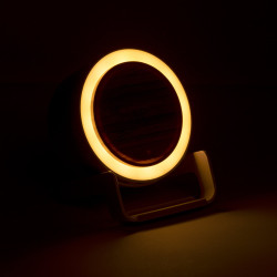 Lámpara Multifunción Caña de Trigo/ ABS/ Bambú. 12 Ledes. 3 Posiciones de Luz