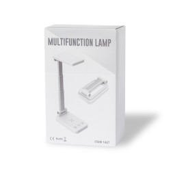 Lámpara Multifunción Aluminio/ ABS. 28 Ledes. Plegable. Altura Regulable