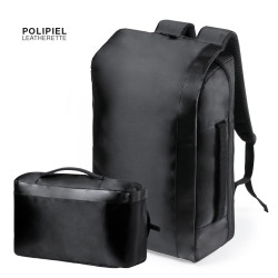 Mochila Portadocumentos Poliéster 300D/ Polipiel