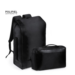 Mochila Portadocumentos Poliéster 300D/ Polipiel