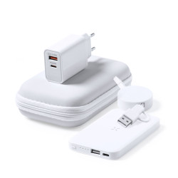 Set Power Bank 3 Accesorios. Power Bank Inalámbrico 5W, 4000 mAh, 1 Salida USB y 1 Tipo C, Entrada T