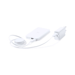 Set Power Bank 3 Accesorios. Power Bank Inalámbrico 5W, 4000 mAh, 1 Salida USB y 1 Tipo C, Entrada T