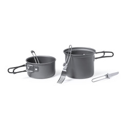 Set Menaje Camping Acero Inox/ Aluminio