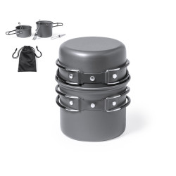 Set Menaje Camping Acero Inox/ Aluminio