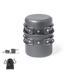 Set Menaje Camping Acero Inox/ Aluminio
