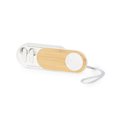 Auriculares Altavoz Caña de Trigo/ ABS/ Bambú