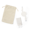 Set Cargadores Caña de Trigo/ ABS. Cargador USB Carga Rápida, 1 Salida USB y 1 Salida Tipo C