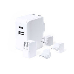 Adaptador Enchufes con indicador LED, salida USB y tipo C