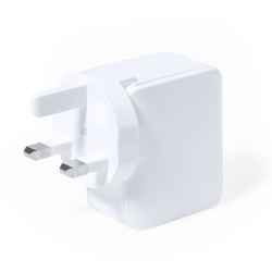 Adaptador Enchufes con indicador LED, salida USB y tipo C
