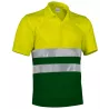Polo Alta Visibilidad Build Adulto Amarillo Flúor/Verde Botella