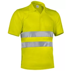 Polo Alta Visibilidad Build Adulto Amarillo Flúor/Verde Botella