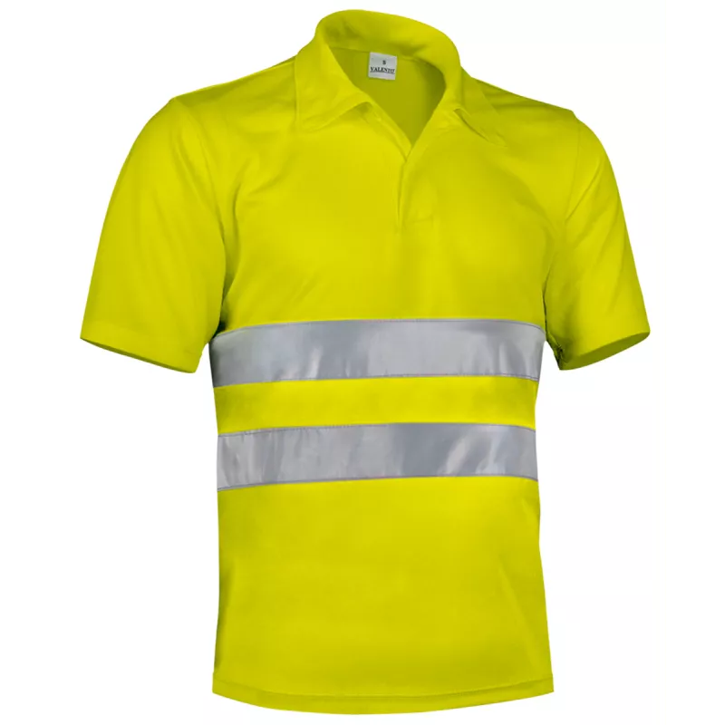 Polo Alta Visibilidad Build Adulto Amarillo Flúor/Verde Botella