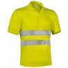 Polo Alta Visibilidad Build Adulto Amarillo Flúor/Verde Botella
