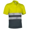 Polo Alta Visibilidad Build Adulto Amarillo Flúor/Verde Botella