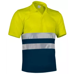 Polo Alta Visibilidad Build Adulto Amarillo Flúor/Verde Botella