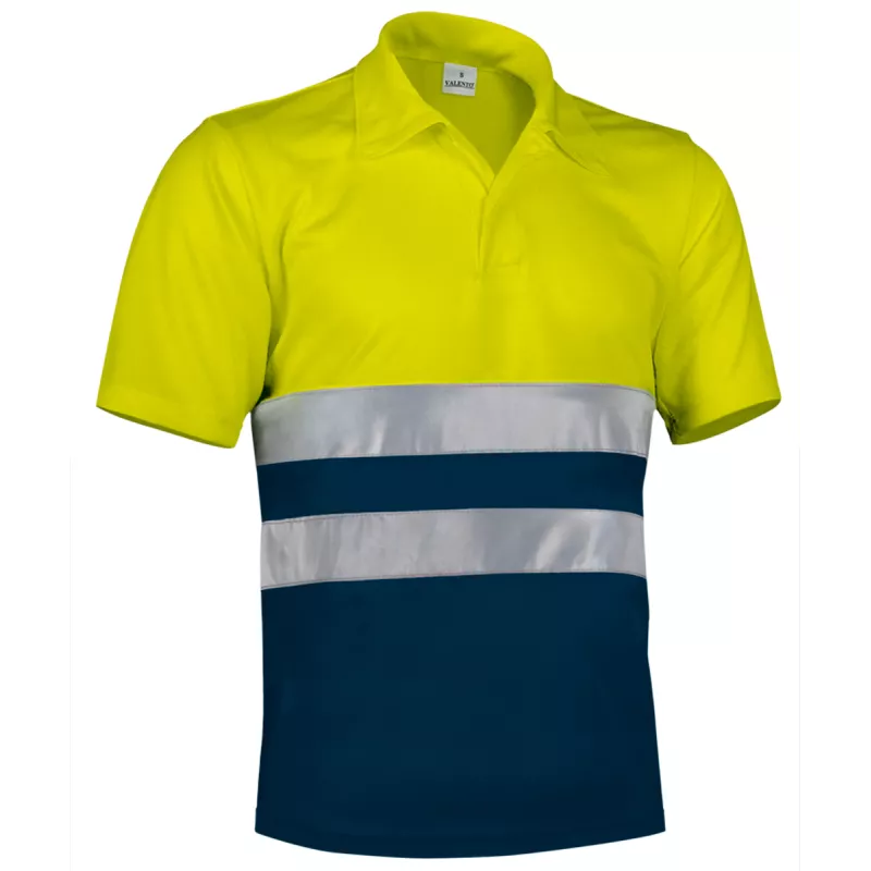 Polo Alta Visibilidad Build Adulto Amarillo Flúor/Verde Botella