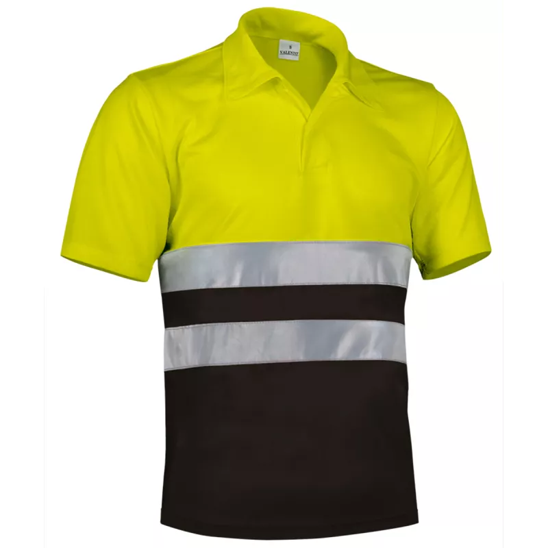 Polo Alta Visibilidad Build Adulto Amarillo Flúor/Verde Botella