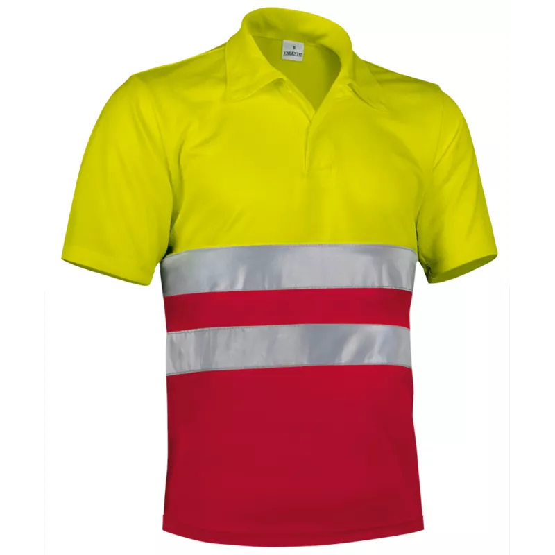 Polo Alta Visibilidad Build Adulto Amarillo Flúor/Verde Botella