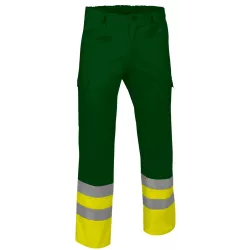 Pantalón Alta Visibilidad Train Amarillo Flúor/Verde Botella