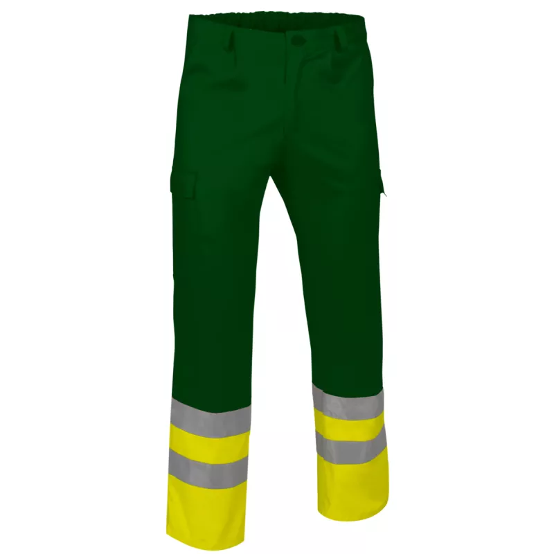 Pantalón Alta Visibilidad Train Amarillo Flúor/Verde Botella