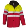 Parka Alta Visibilidad Traffic Amarillo Flúor/Verde Botella