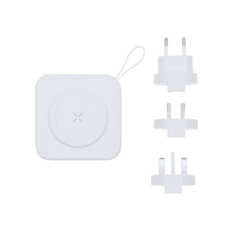 Adaptador Viaje Multifunción Cargador Inalámbrico 15W. Magnético. Power Bank 10000 mAh