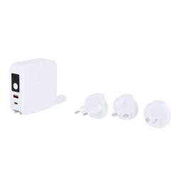 Adaptador Viaje Multifunción Cargador Inalámbrico 15W. Magnético. Power Bank 10000 mAh