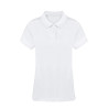 Polo Mujer Blanco 100% Algodón Ring Spun, Pique 220 g/ m2