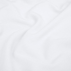 Polo Mujer Blanco 100% Algodón Ring Spun, Pique 220 g/ m2