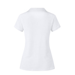 Polo Mujer Blanco 100% Algodón Ring Spun, Pique 220 g/ m2
