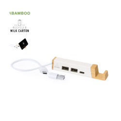 Puerto USB Cartones de Leche Reciclados/ Bambú