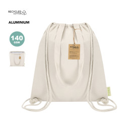 Bolsa Mochila Nevera Algodón Reciclado 140 g/ m2/ Aluminio