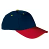 Gorra Sándwich Adulto Azul Marino/Rojo/Amarillo