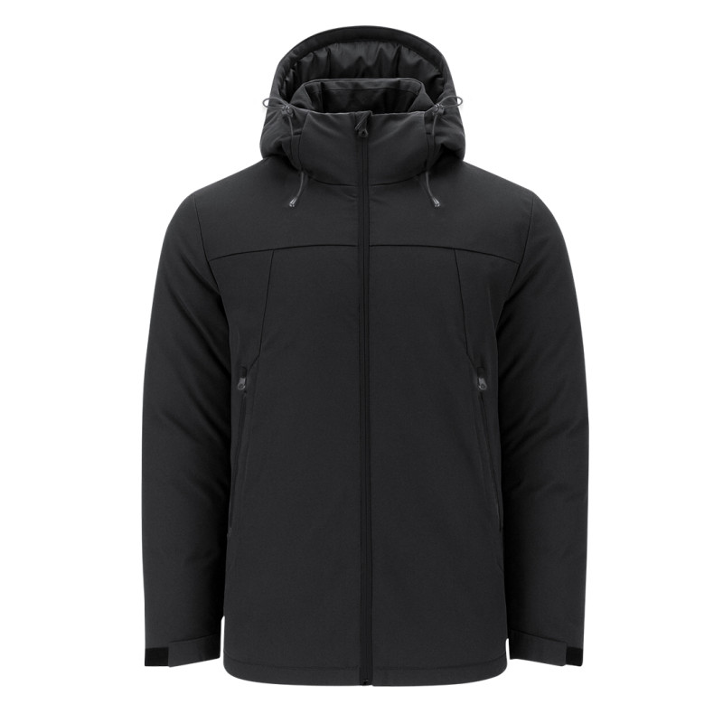 Parka Exterior: Soft Shell, 95% Poliéster/ 5% Elastano. Interior: 100% Poliéster. 300 g/ m2
