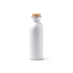Bidón de acero inoxidable reciclado con tapón de bambú 650 ml