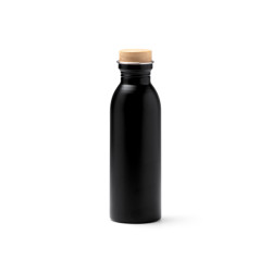 Bidón de acero inoxidable reciclado con tapón de bambú 650 ml