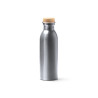 Bidón de acero inoxidable reciclado con tapón de bambú 650 ml