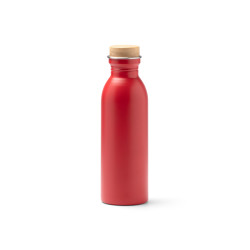 Bidón de acero inoxidable reciclado con tapón de bambú 650 ml
