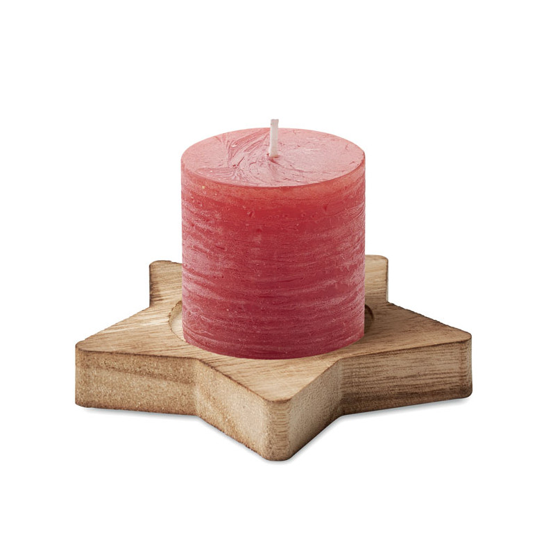 Porta velas madera
