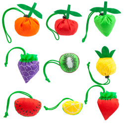 Bolsa Plegable de poliéster con diseños de frutas