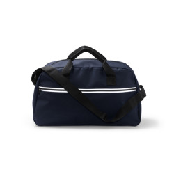 Bolso de deporte en 300D RPET con asas reforzadas y cinta para hombro.