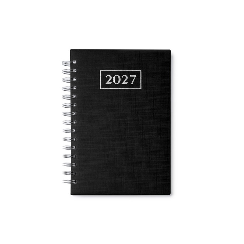 Agenda Anillas A5, tapa acolchada, página/día