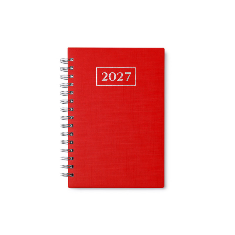 Agenda Anillas A5, tapa acolchada, página/día