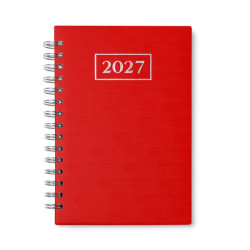 Agenda Anillas A5, tapa acolchada, página/día