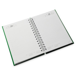 Agenda Anillas A5, tapa acolchada, página/día