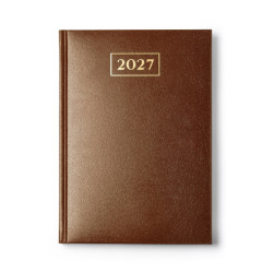 Agenda con cubierta de polipiel acolchada.